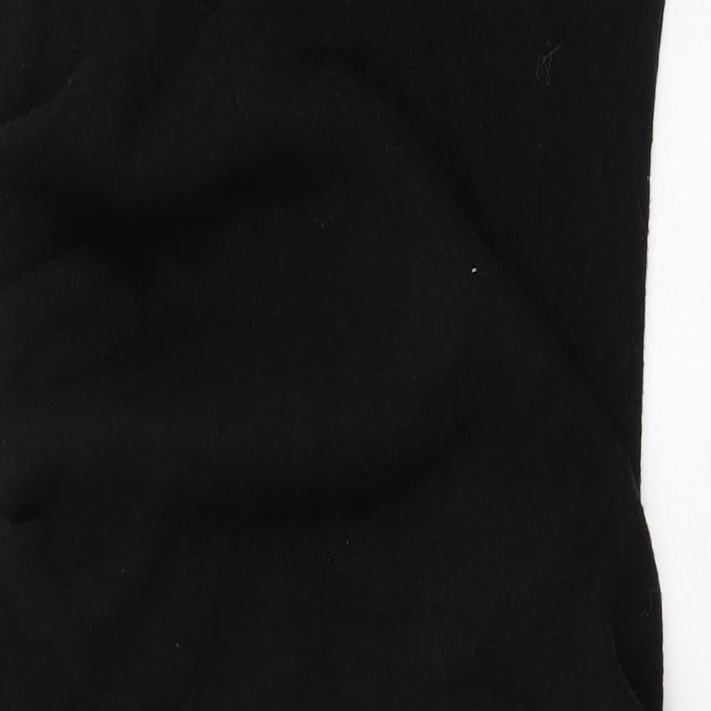Zara Womens Black Polyester Pencil Dress Size M Mock Neck Pullover