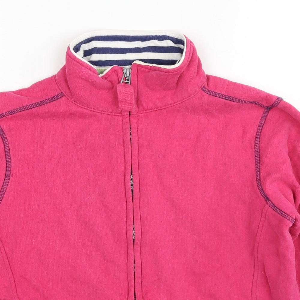 Lazy Jacks Womens Pink Cotton Full Zip Sweatshirt Size 10 Zip