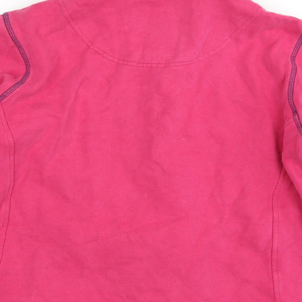 Lazy Jacks Womens Pink Cotton Full Zip Sweatshirt Size 10 Zip