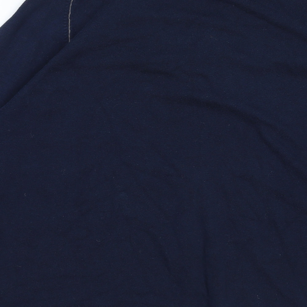 Sonneti Mens Blue V-Neck Cotton Pullover Jumper Size M Long Sleeve