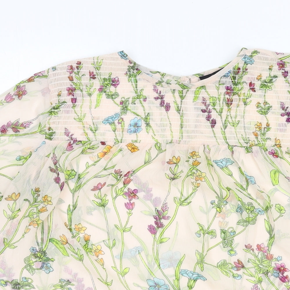 Atmosphere Womens Multicoloured Floral Polyester Basic Blouse Size 12 Scoop Neck