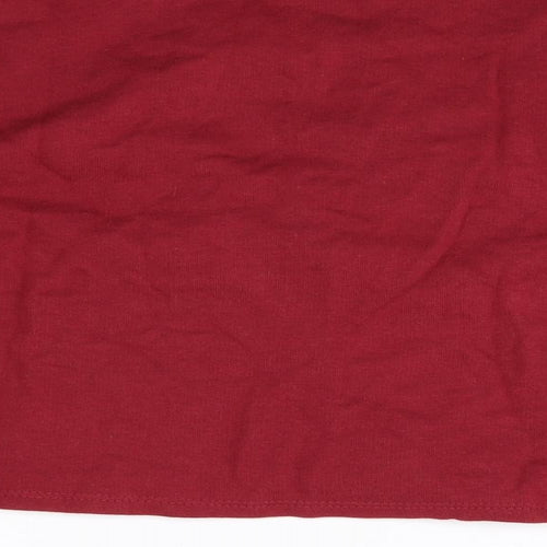 ASOS Womens Red Round Neck Cotton Pullover Jumper Size 8