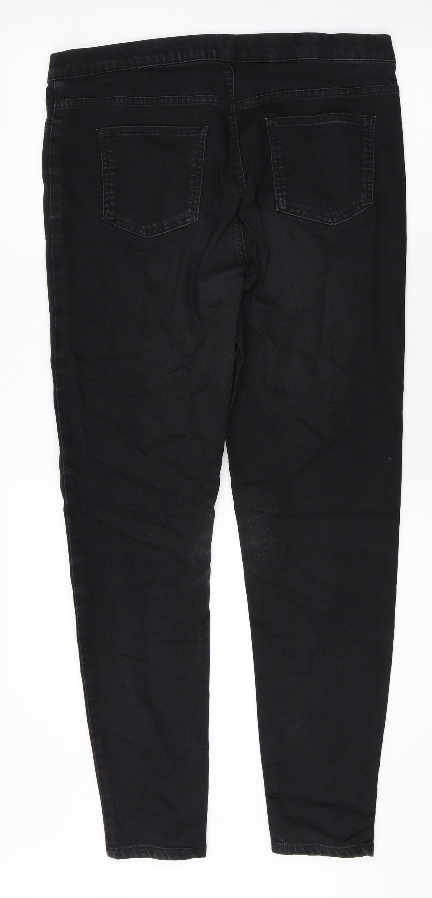Marks and Spencer Womens Black Cotton Jegging Leggings Size 16