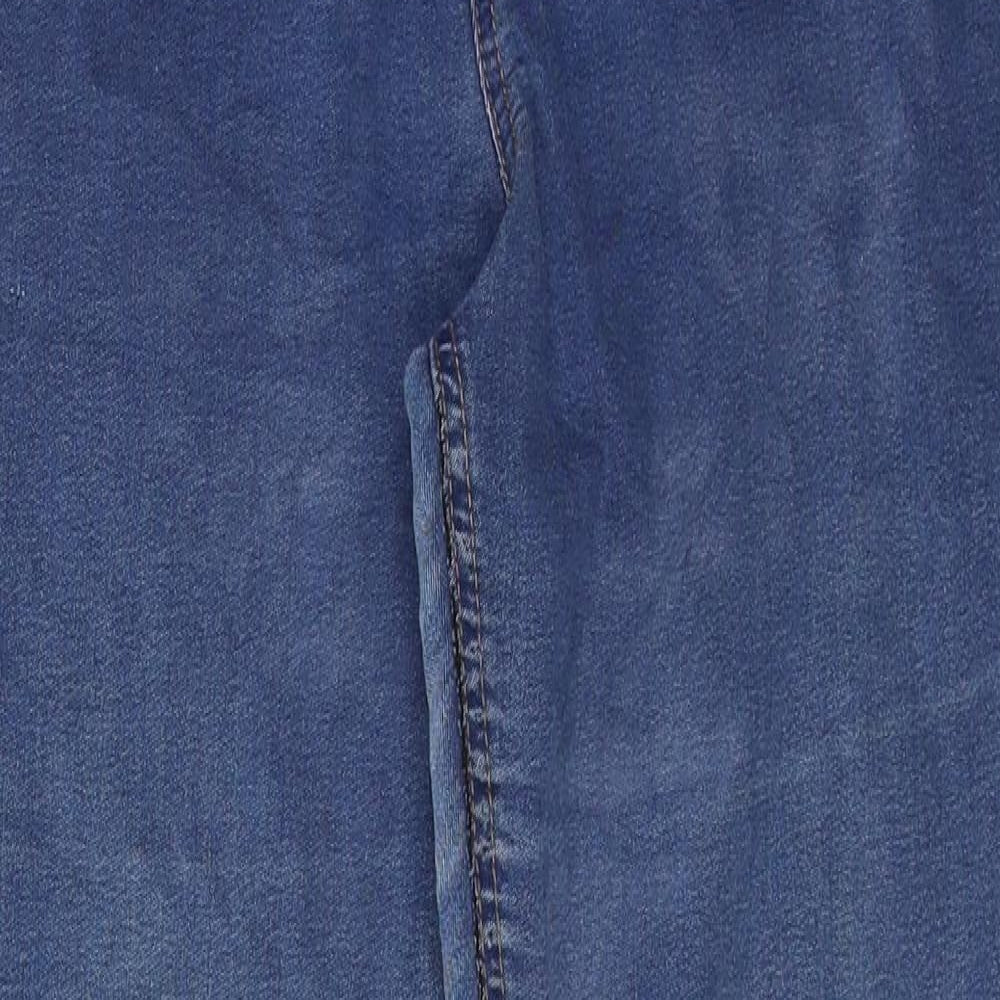 Marks and Spencer Womens Blue Cotton Jegging Leggings Size 16