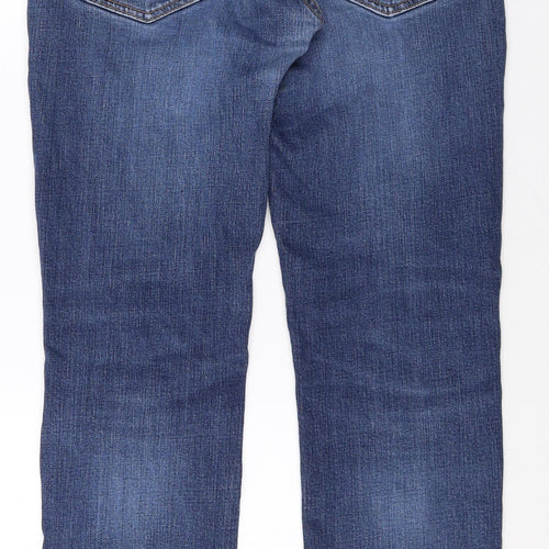 Signature by Levi Strauss & Co. Womens Blue Cotton Straight Jeans Size 20 Regular Zip