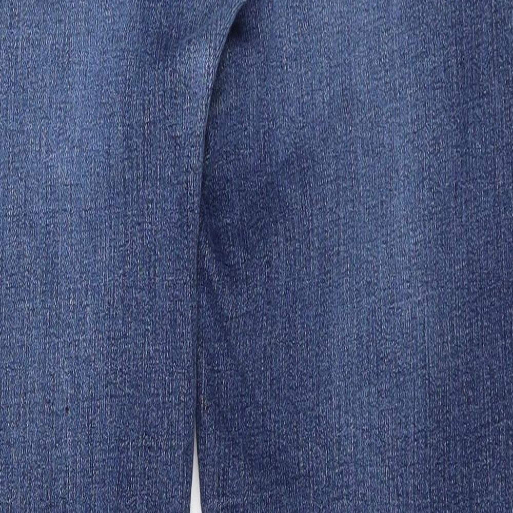 Signature by Levi Strauss & Co. Womens Blue Cotton Straight Jeans Size 20 Regular Zip