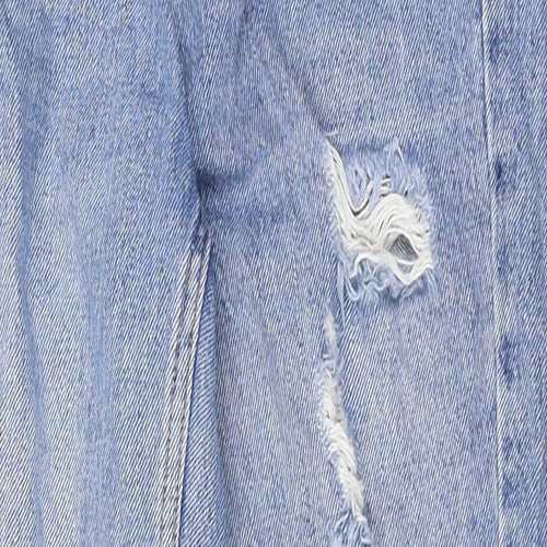 Topshop Womens Blue Cotton Mom Jeans Size 25 in Regular Zip