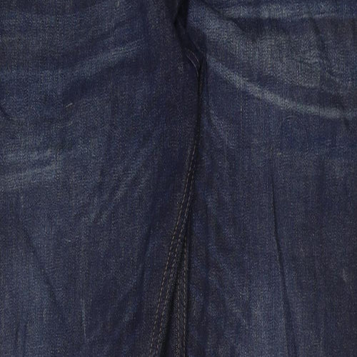 Easy Mens Blue Cotton Straight Jeans Size 38 in Regular Zip
