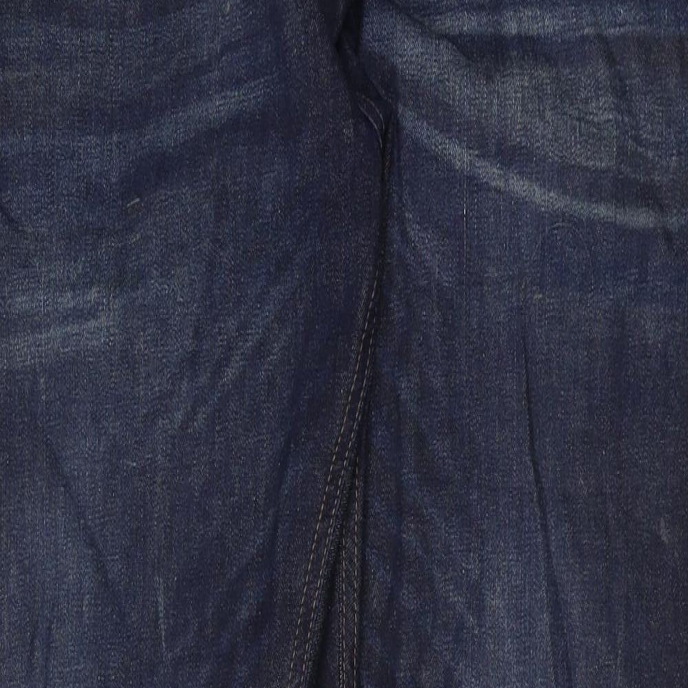 Easy Mens Blue Cotton Straight Jeans Size 38 in Regular Zip