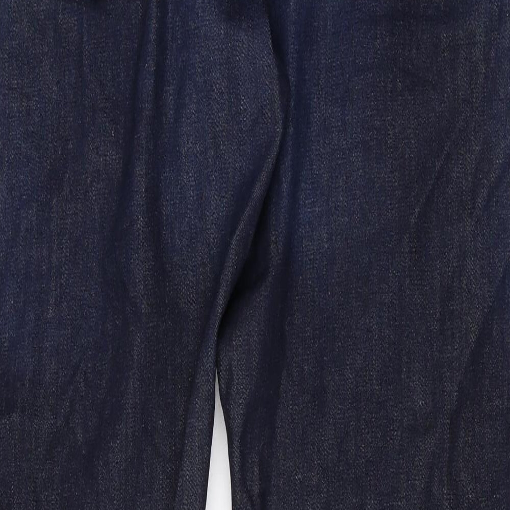 Easy Mens Blue Cotton Straight Jeans Size 38 in Regular Zip
