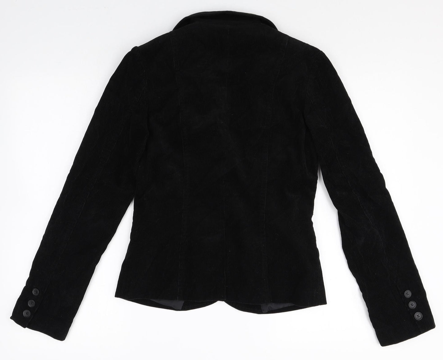 Divided Womens Black Jacket Blazer Size 8 Button