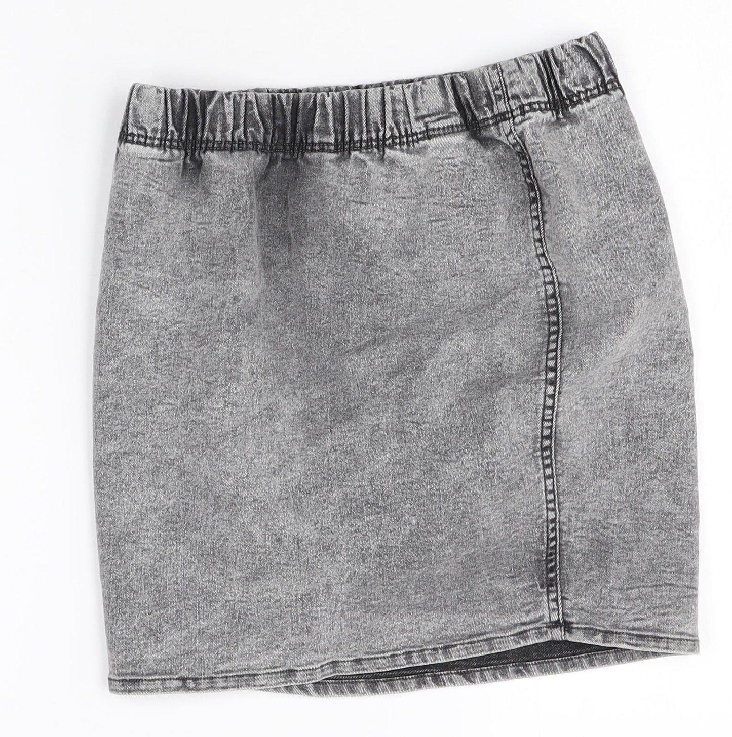 H&M Womens Green Cotton Mini Skirt Size 10