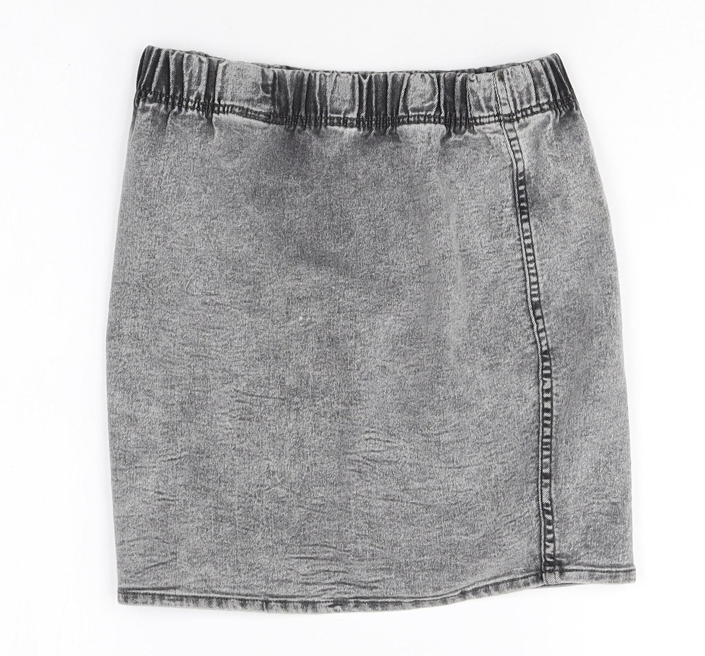 H&M Womens Green Cotton Mini Skirt Size 10