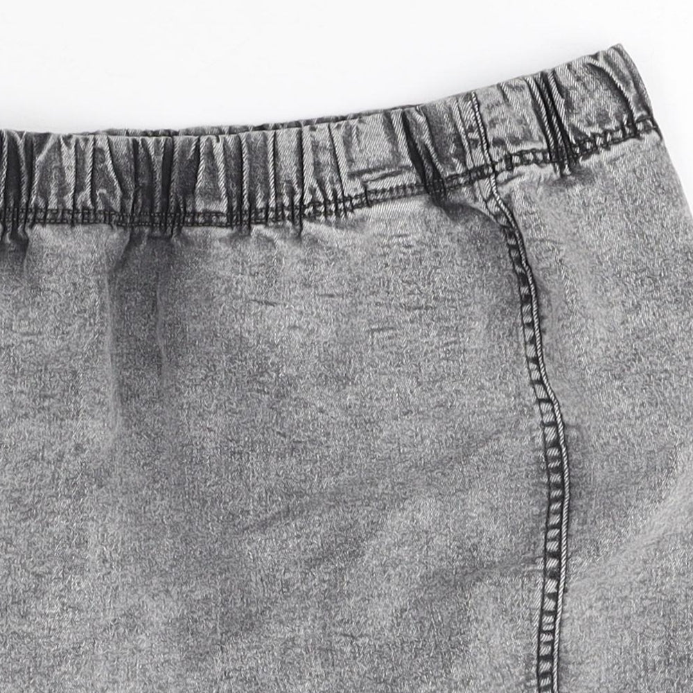H&M Womens Green Cotton Mini Skirt Size 10
