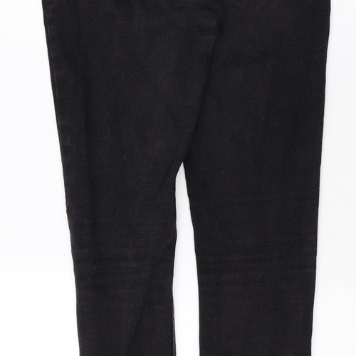 New Look Womens Black Cotton Skinny Jeans Size 12 Regular Zip