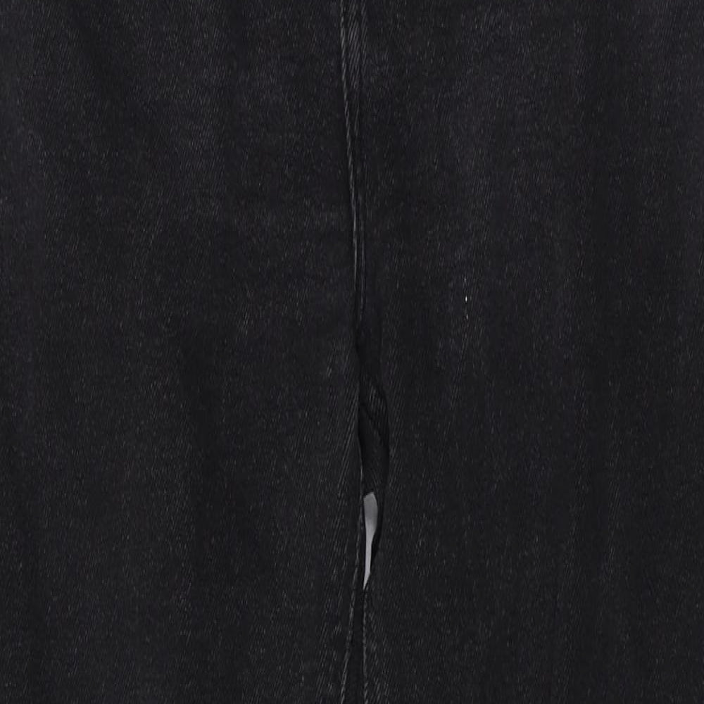 New Look Womens Black Cotton Skinny Jeans Size 12 Regular Zip