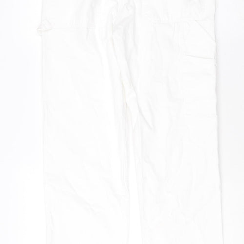 Subdued Womens White Cotton Tapered Jeans Size 8 Regular Zip
