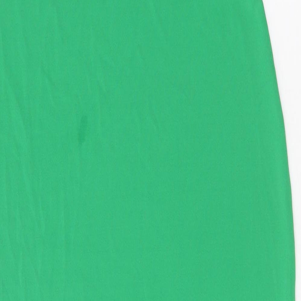 Zara Womens Green Polyester Pencil Dress Size M Halter Tie