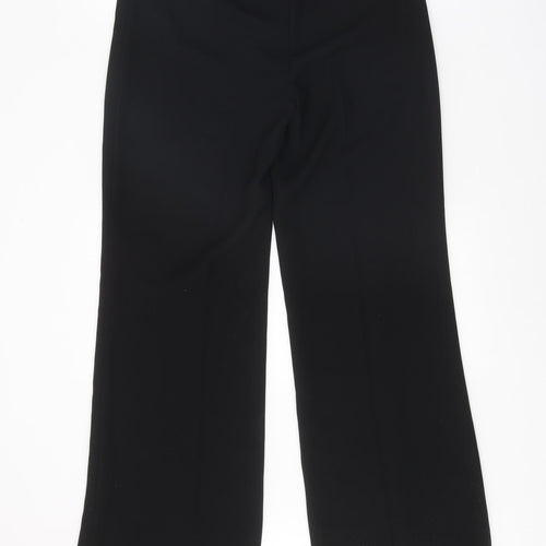 Principles Womens Black Polyester Trousers Size 10 Regular Zip