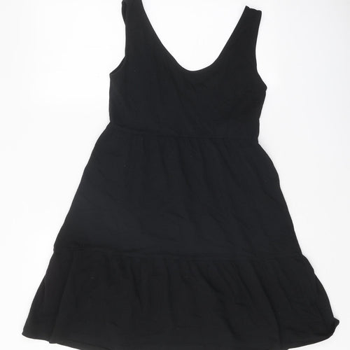 Mango Womens Black Polyester A-Line Size XS Round Neck Pullover