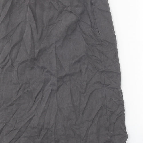Per Una Womens Grey Lyocell Wrap Skirt Size 12 Buckle