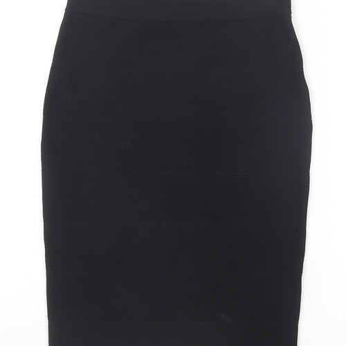 Romeo & Juliet Couture Womens Black Viscose Straight & Pencil Skirt Size 10