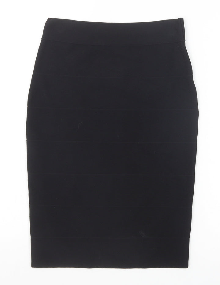 Romeo & Juliet Couture Womens Black Viscose Straight & Pencil Skirt Size 10
