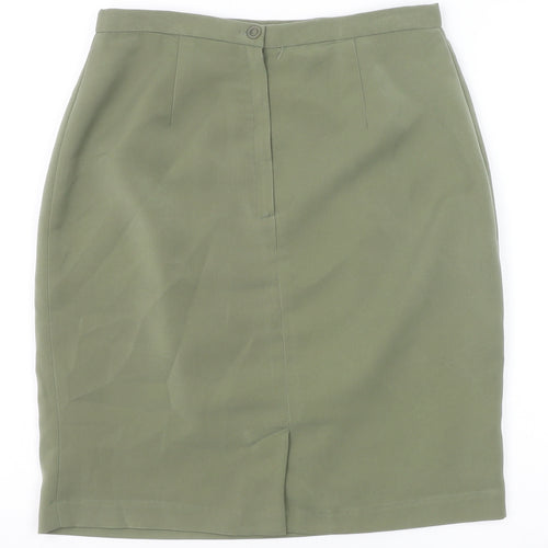 Fairweather Womens Green Polyester Straight & Pencil Skirt Size 10 Zip