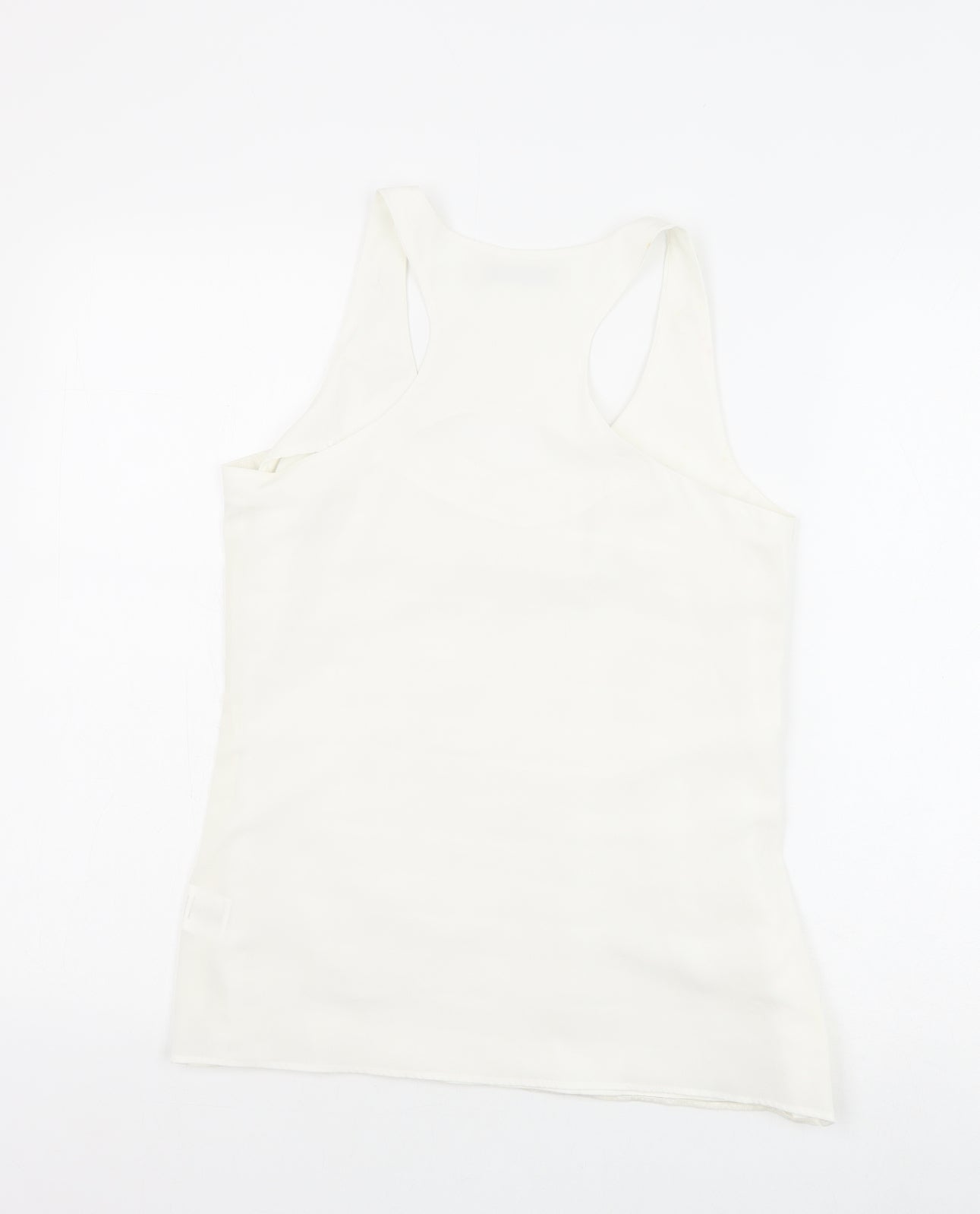 Reiss Womens White Polyester Basic Tank Size 8 Round Neck