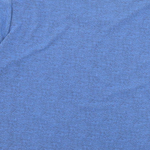 Sukhmani of London Womens Blue Polyester Basic Blouse Size 3XL Round Neck - Flower Detail