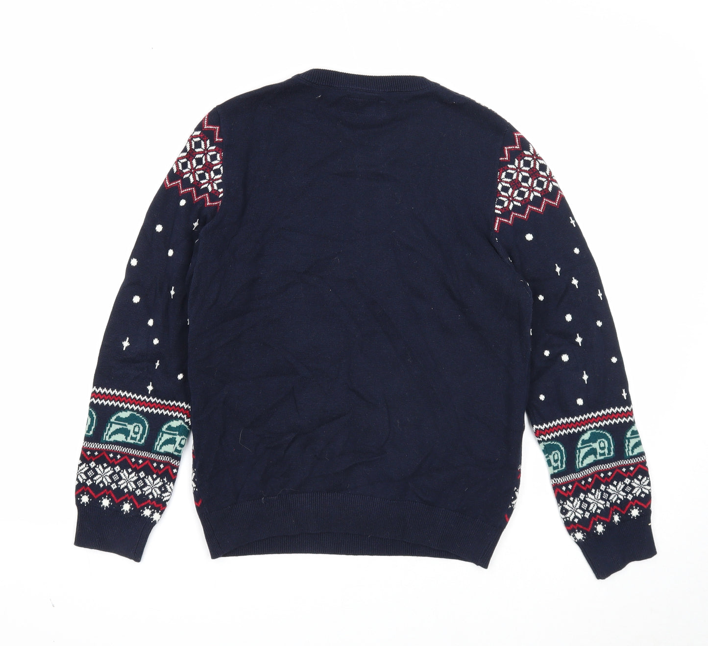 NEXT Boys Blue Round Neck Cotton Pullover Jumper Size 10-11 Years Pullover - Star Wars