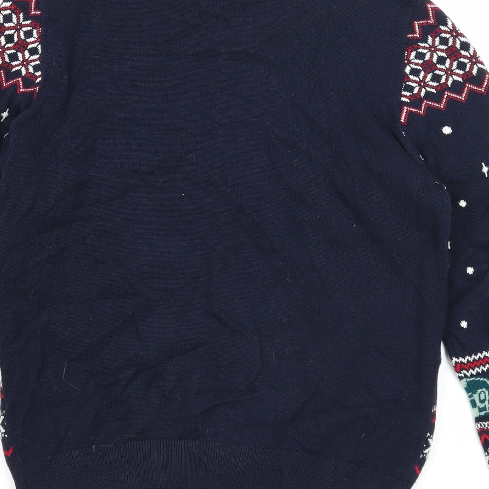NEXT Boys Blue Round Neck Cotton Pullover Jumper Size 10-11 Years Pullover - Star Wars