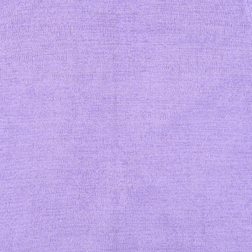 Reflect Womens Purple Round Neck Geometric Acrylic Pullover Jumper Size S - Twin Set