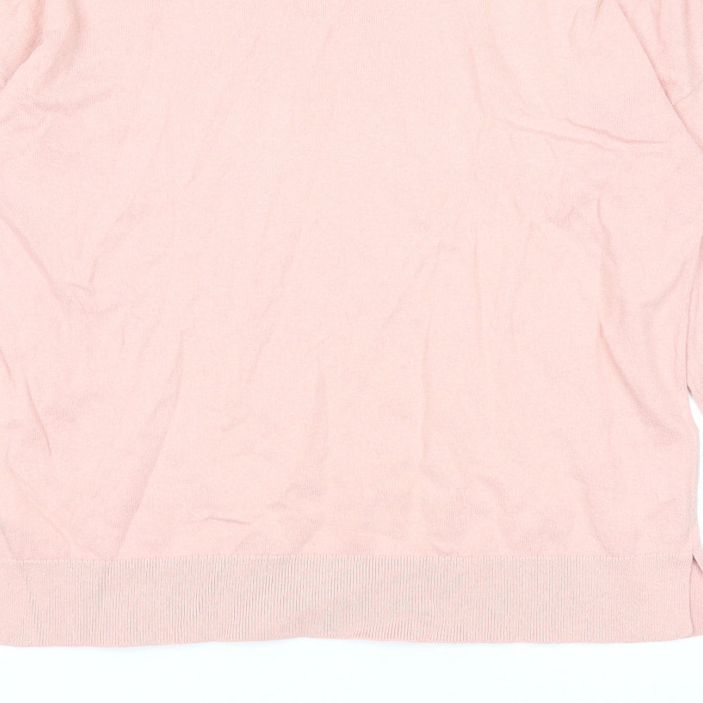 Boden Womens Pink Round Neck Cotton Pullover Jumper Size M