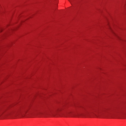 Roman Womens Red Round Neck Viscose Pullover Jumper Size 14