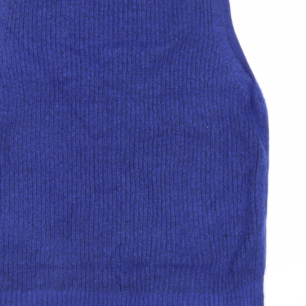 Marks and Spencer Womens Blue V-Neck Acrylic Vest Jumper Size L
