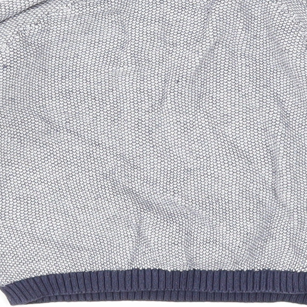 NEXT Boys Blue Cotton Pullover Jumper Size 12-18 Months Button