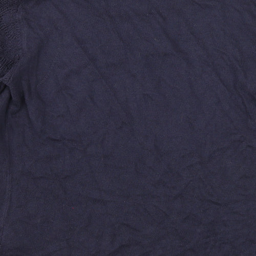 Per Una Womens Blue Round Neck Acrylic Pullover Jumper Size 10