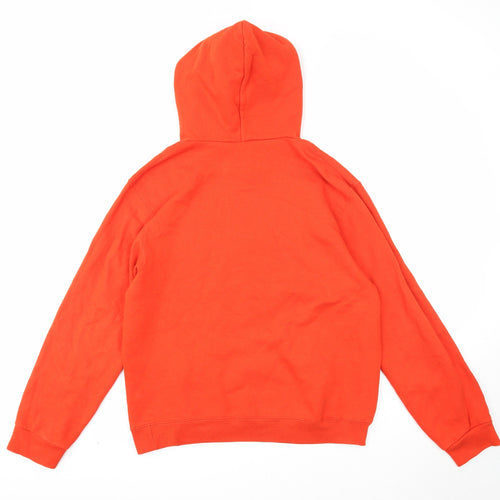 BEC Collection Womens Orange Cotton Pullover Hoodie Size M Pullover
