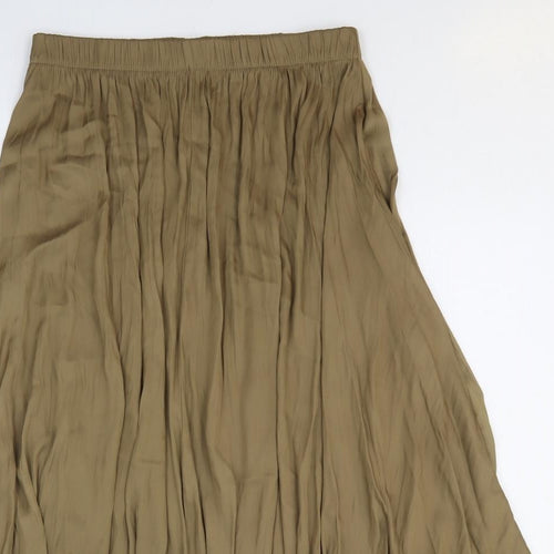 Zara Womens Brown Polyester Peasant Skirt Size XS