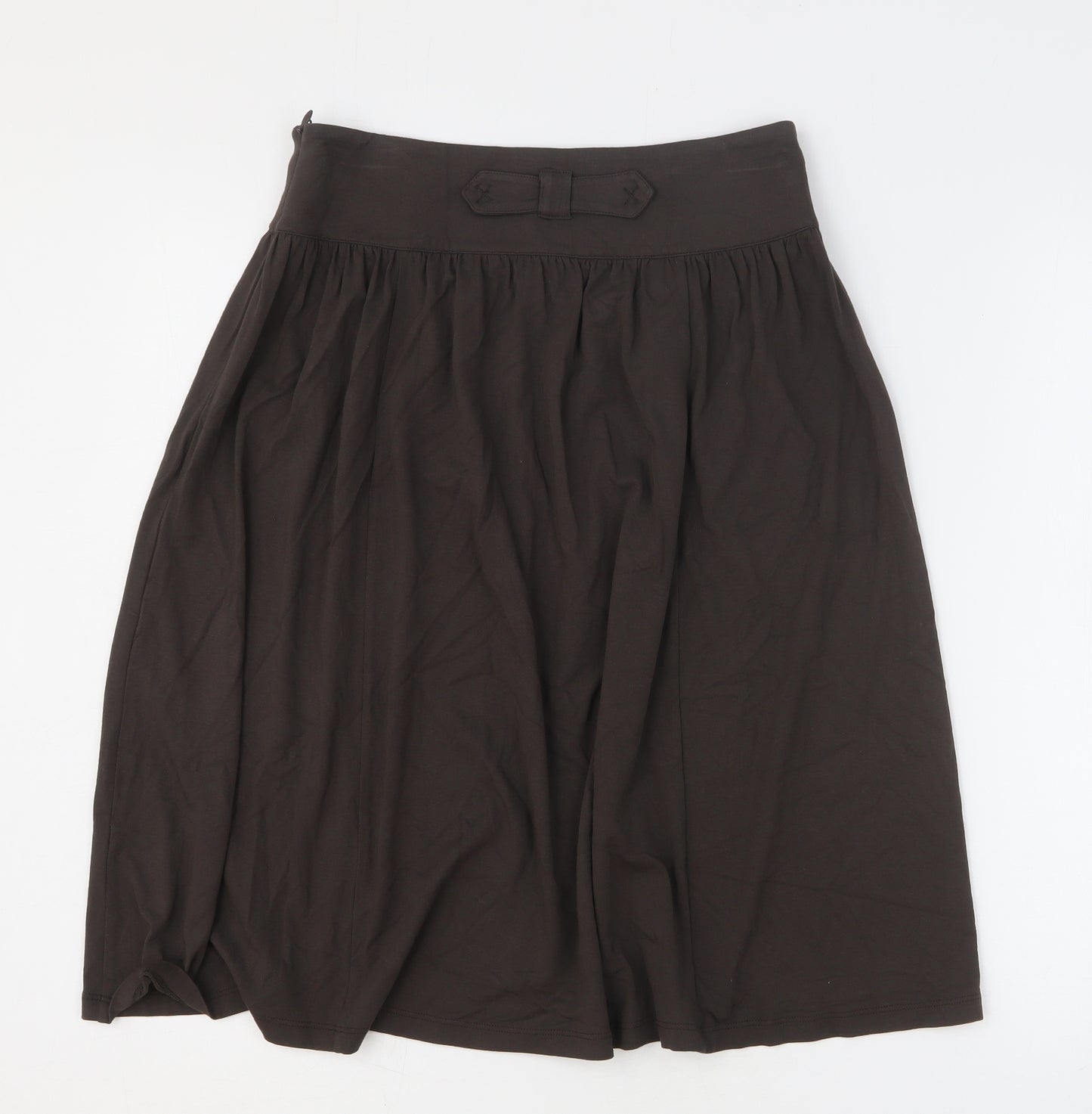 Marks and Spencer Womens Brown Viscose Swing Skirt Size 8