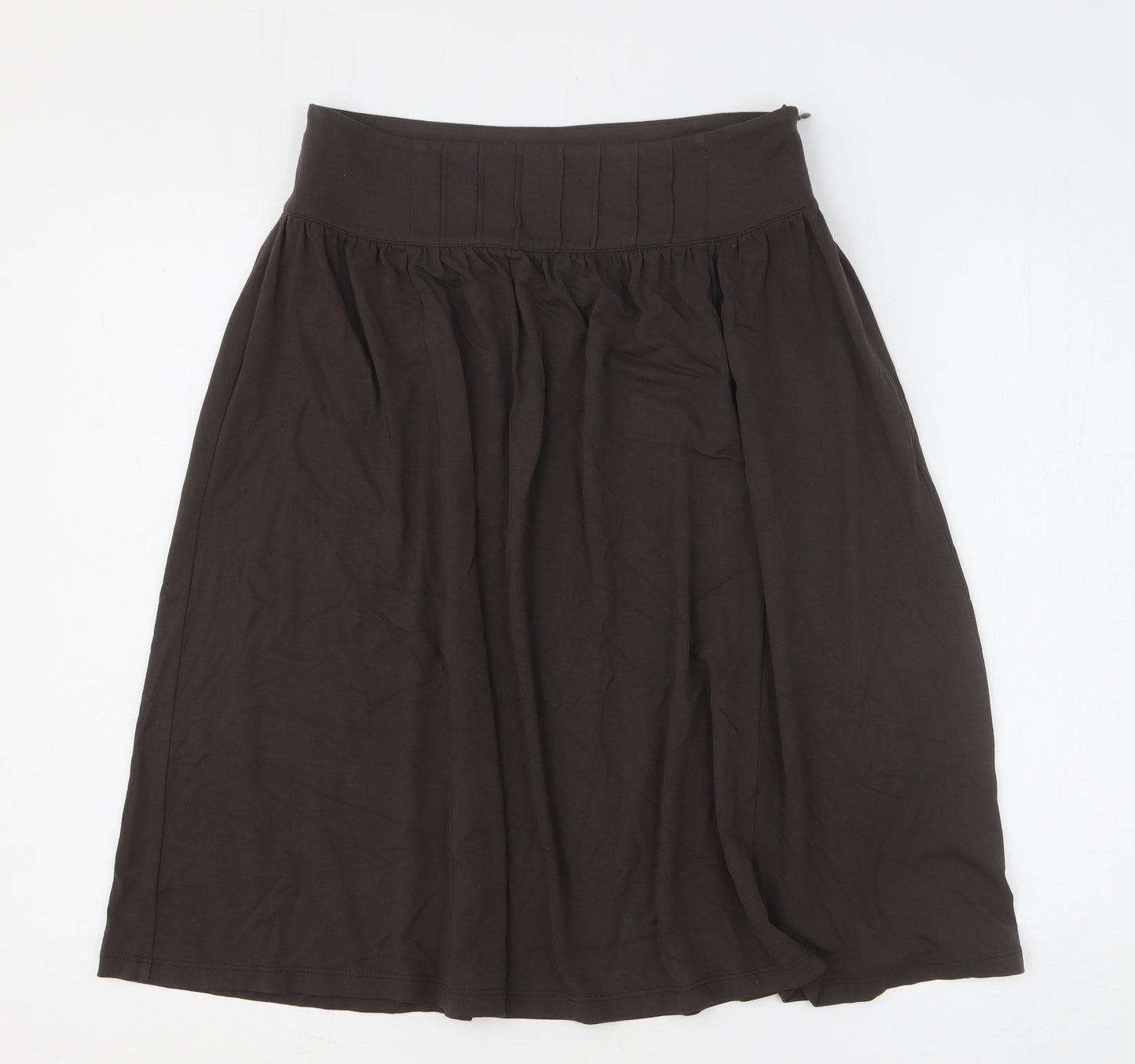 Marks and Spencer Womens Brown Viscose Swing Skirt Size 8