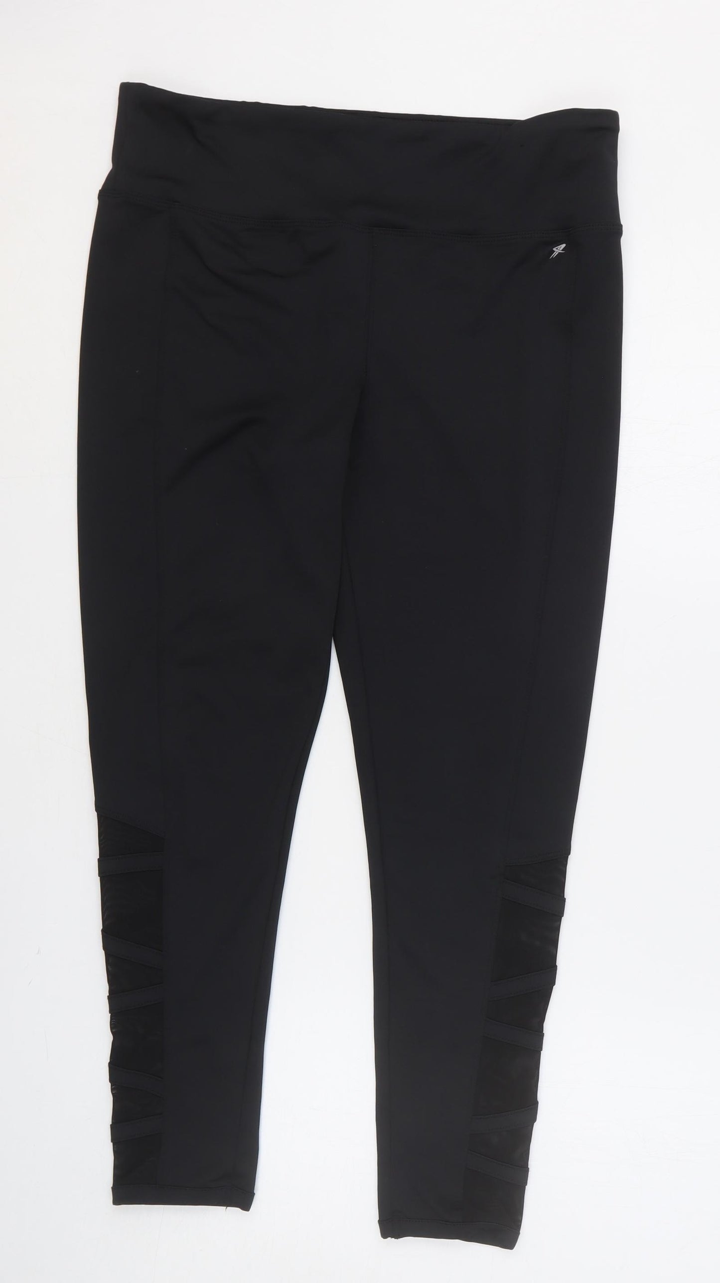 Workout Womens Black Polyester Jogger Leggings Size 16