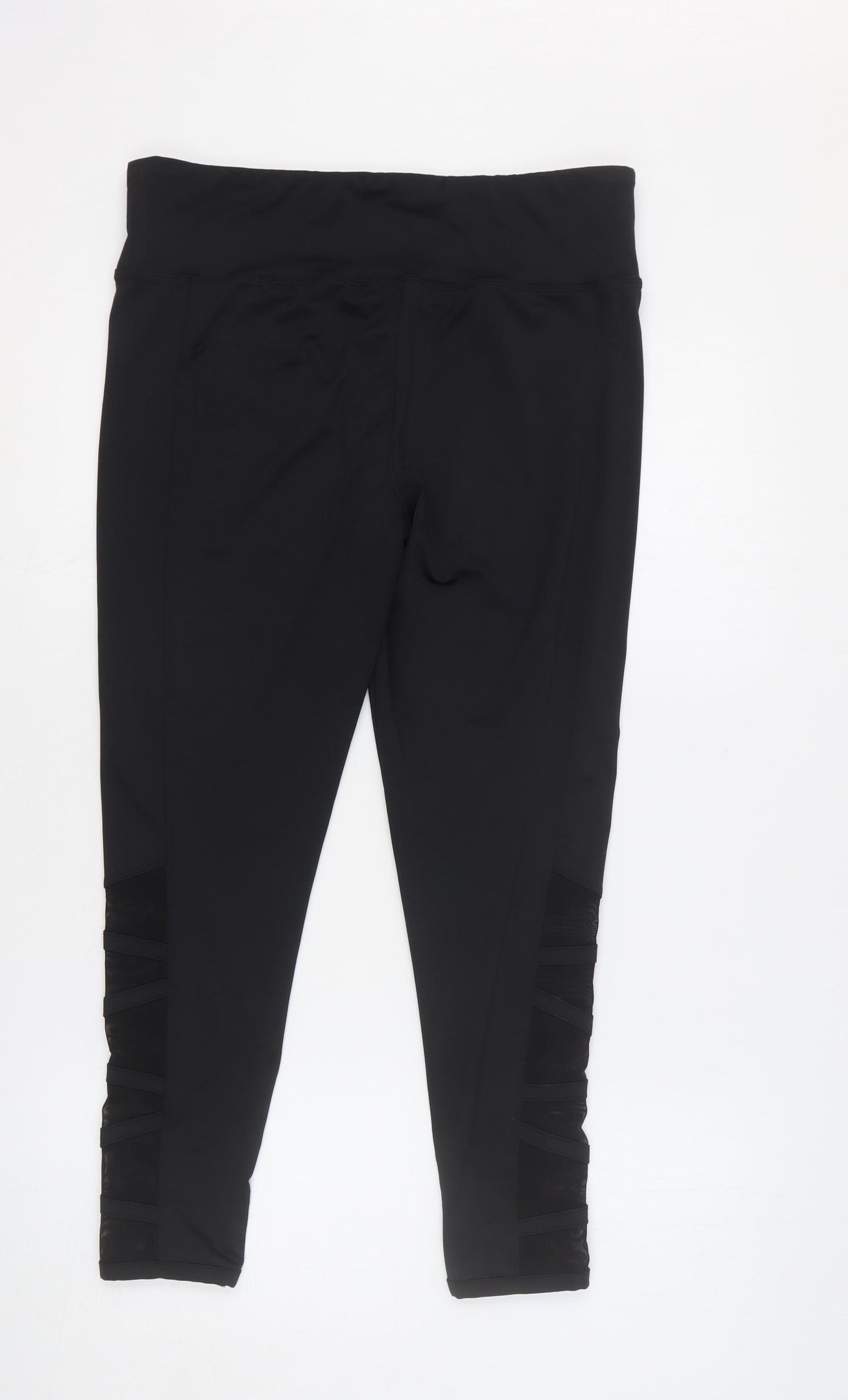 Workout Womens Black Polyester Jogger Leggings Size 16