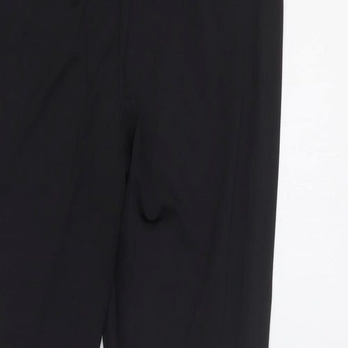 Workout Womens Black Polyester Jogger Leggings Size 16