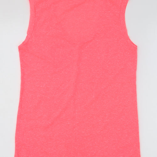 River Island Womens Pink Polyester Basic Tank Size 8 V-Neck