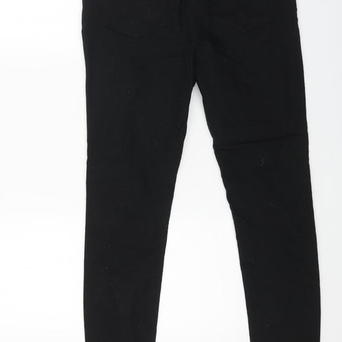 Denim Womens Black Cotton Skinny Jeans Size 12 L30 in Regular Button