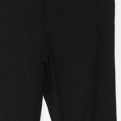 Denim Womens Black Cotton Skinny Jeans Size 12 L30 in Regular Button