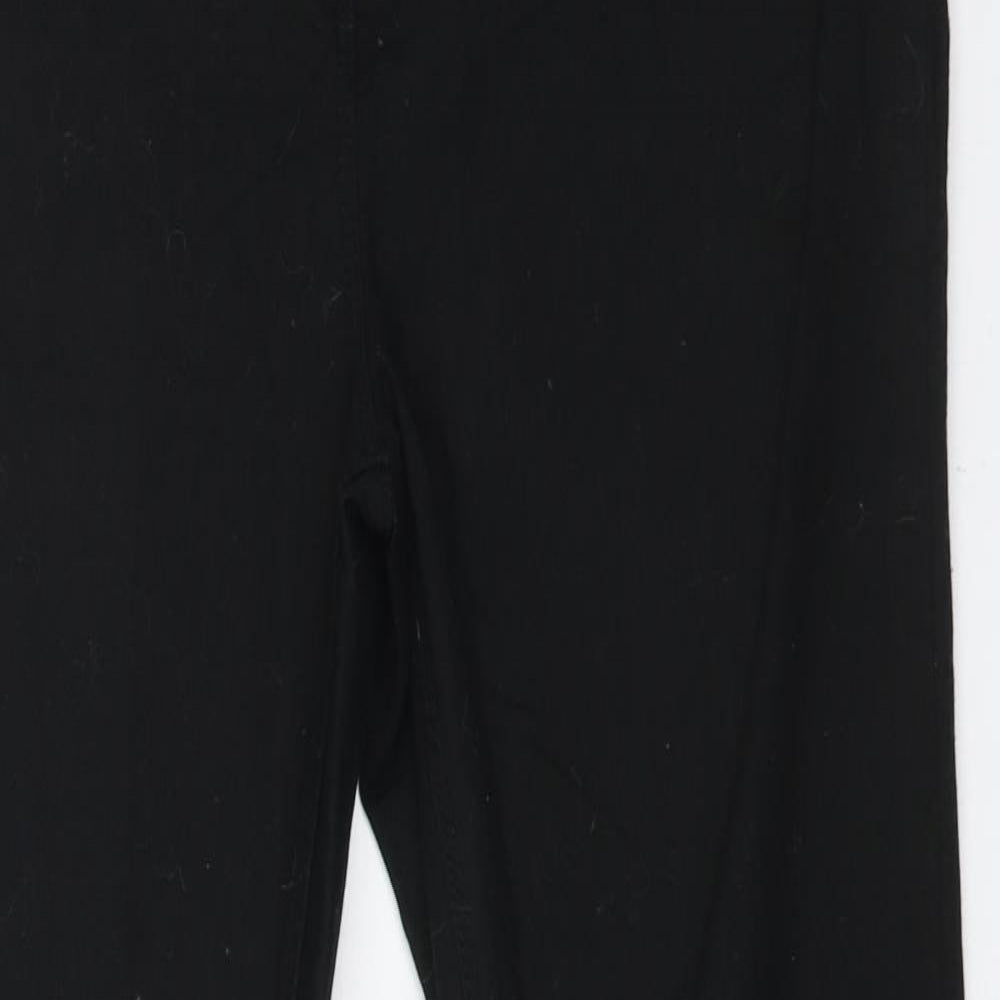 Denim Womens Black Cotton Skinny Jeans Size 12 L30 in Regular Button