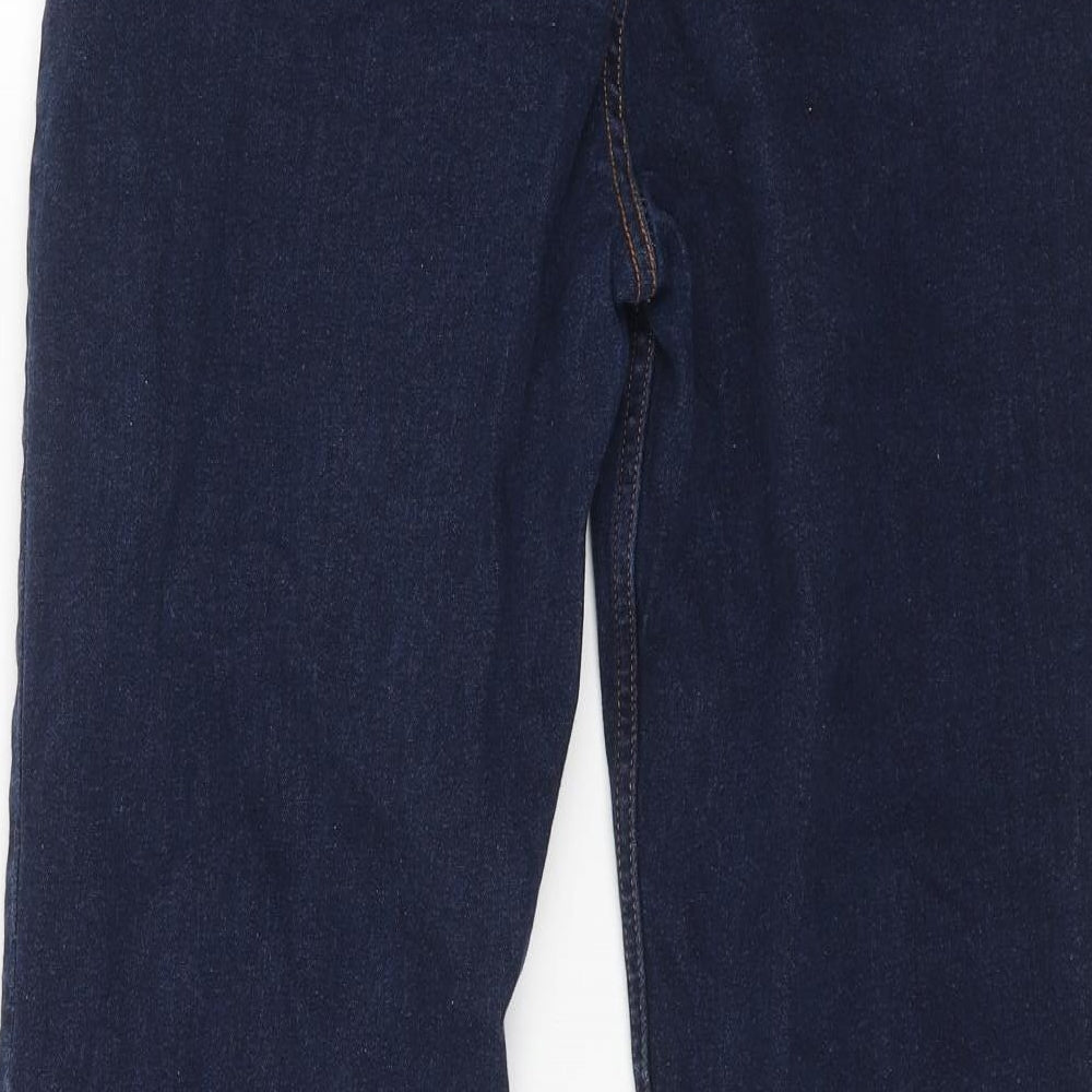Cotton Traders Womens Blue Cotton Straight Jeans Size 14 L29 in Regular Button